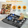thumbnail image 3 of Thermocouple Protection Propane Stove 4-Burner 1.75kW Compact Leakproof Stainless Steel Indoor Stove, 3 of 9