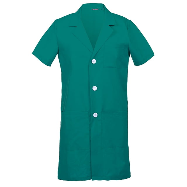 Men's Short Sleeves Lab Coat Laboratory Doctor Workwear