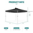 thumbnail image 7 of Resenkos 10 x 10 FT Instant Folding Pop Up Canopy Tent,UV Protection with Carry Bag for Patio Party Camping,Black, 7 of 7