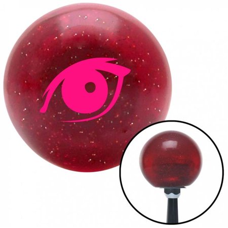 American Shifter Pink One Eye Red Metal Flake Shift Knob with M16 x 1.5 Insert Shifter Auto Manual