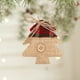 thumbnail image 1 of Adornos navideños de lino hechos a mano | Colgantes festivos con formas festivas | Decoración de tela a cuadros rojos con botones | Conjunto de diseños variados para decoración navideña, 1 of 6