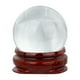 thumbnail image 2 of Xihbxyly Esfera de Cristal de Cuarzo Natural, Bola Curativa de 30 Mm, Soporte de Madera, Superficie Reflectante Transparente, Buena Suerte y Frescura, Hermosa Idea de Regalo, Decoración Versátil para, 2 of 3