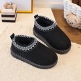 thumbnail image 6 of SERTGUTR Kids Fleece Lined Snow Boots, Slip-On Embroidered Winter Shoes, Non-Slip Chunky Sole Warm Ankle Boots, Everyday School Outdoor Boys Girls Boots(3.5-4 Years,25), 6 of 6