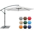 thumbnail image 2 of Devoko 10ft Patio Offset Umbrella Outdoor Hanging Umbrellas, White, 2 of 7