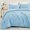 Sky Blue, variant on Exclusivo Mezcla 3-Piece Seersucker King Comforter Set Sky Blue, Lightweight Soft Striped Pattern All Season Bedding Comforter sets with 2 Pillow Shams