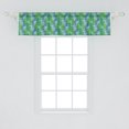 thumbnail image 2 of Ambesonne Tropical Window Valance, Leaves Seaweed Sea Plants, 54" X 12", Azure Blue Green, 2 of 3
