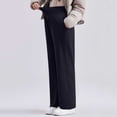 thumbnail image 5 of Purcolt Womens Maternity Over The Belly Wide Leg Pants Stretchy High Waist Loose Fit Baggy Pregnancy Pants Business Work Office Trousers, 5 of 6