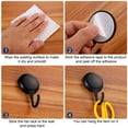 thumbnail image 4 of Unique Bargains 2 Pack Hat Racks for Baseball Caps, Plastic Adhesive Hat Hooks Hat Hangers, White, 4 of 7