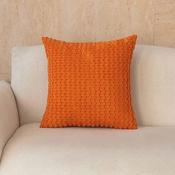 suxuMhao Decorative Throw Pillow - 18×18 IN Orange, Decorative Sofa Pillows Couch Throw Pillows for Living Room, Bed Pillows Decorative Soft Polyester PP Cotton Filled Accent Pillow (1 Piece)