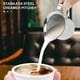 thumbnail image 4 of Mini jarra de leche, juego de 6 jarras de leche de acero inoxidable, 90 ml/3 oz, mini jarra para salsa, jarra para servir salsa, jarra de boca ancha con asa para café con leche, 4 of 5