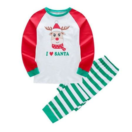 

[Big Save!] Children Clothing Christmas Family Parent-child Suit Printing Home Service Cotton Soft Two-piece Pajamas