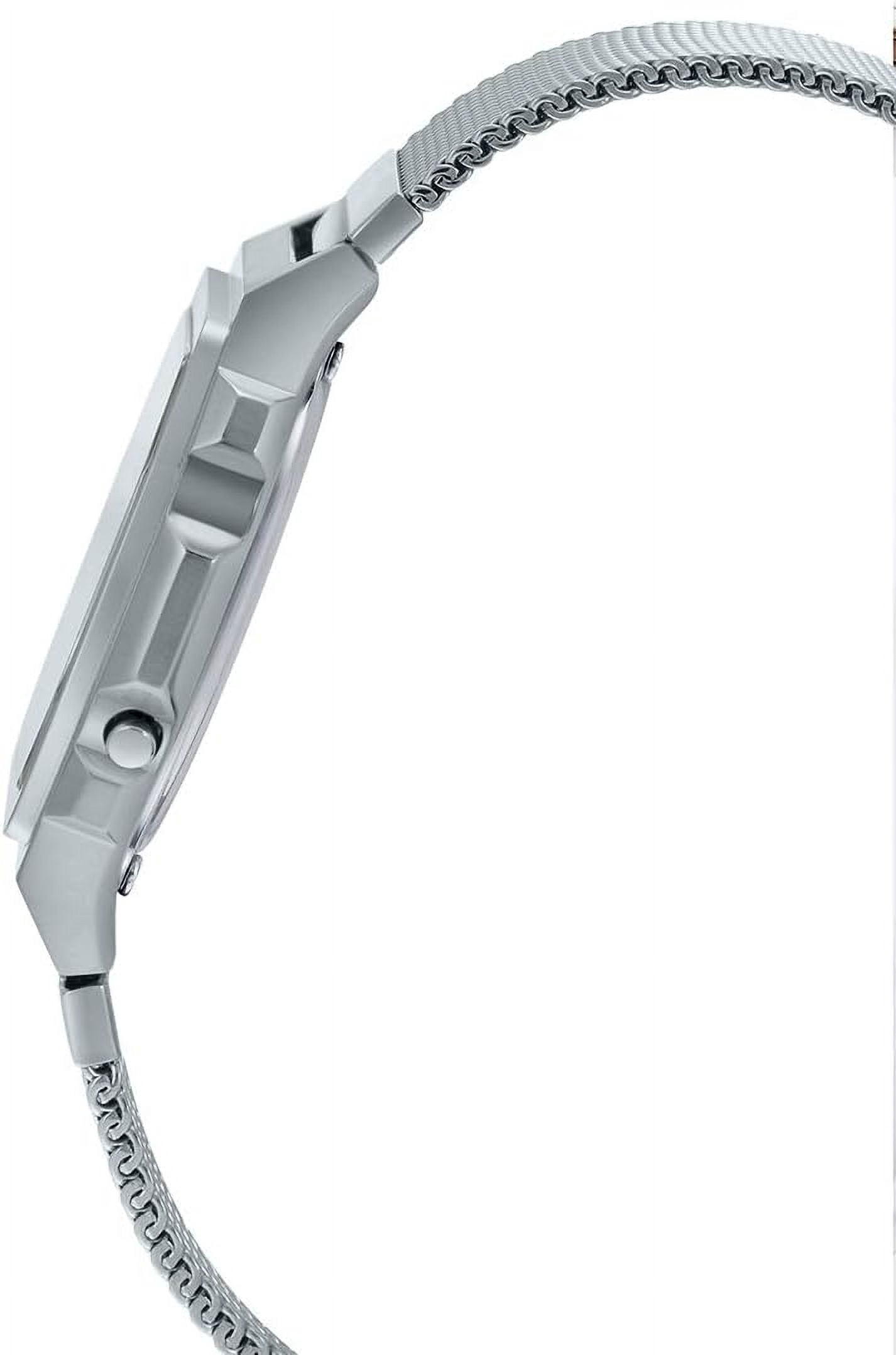 Casio A1000M-1B Collection Women's Digital Watch with Stainless Steel Strap