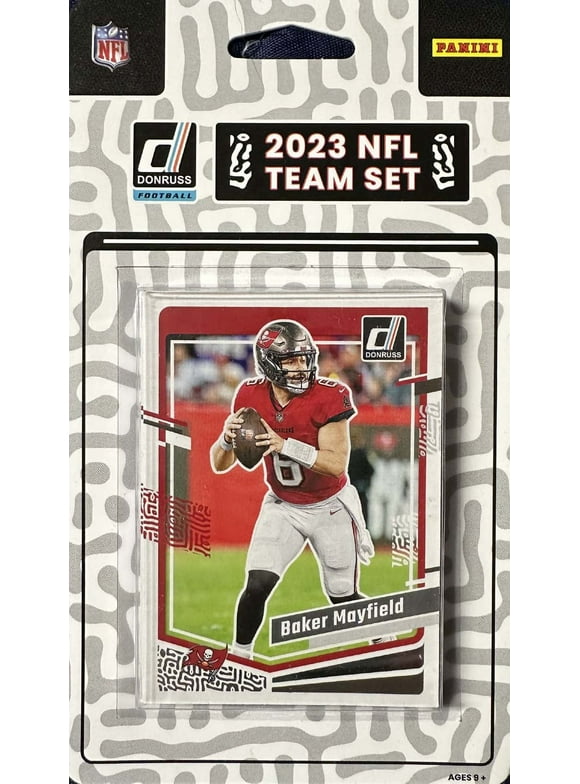 Tampa Bay Buccaneers 2023 Donruss Factory Sealed 10 Card Team Set Featuring Baker Mayfield and Mike Evans Plus Calijak Kancey and YaYa Diaby Rated Rookie Cards