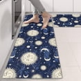 thumbnail image 2 of Kitchen Rugs Sets Of 2,Dark Blue Sun Moon Star Pattern Anti Fatigue Kitchen Mat Rugs Non Slip Washable,Decorative Kitchen Floor Mats for Kitchen,Sink,Laundry,17"X47", 2 of 5