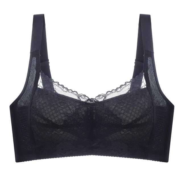 Timegard Plus Size Bras for Women No Underwire Lace Lightweight Full Coverage Comfort Daily Bralette
