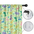 thumbnail image 4 of Blackout Kids Curtains,Green Dinosaurs Cacti Pattern Childrens Insulated Curtains Set Of 2,Bedroom Essentials,Toddler Room Decor 42"x63", 4 of 5
