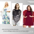 thumbnail image 5 of Bufanda floral para mujer, bufanda tipo capa, bufanda de encaje, bufanda con alas y borlas, envolturas de flecos de malla suave para bodas y fiestas, 5 of 5