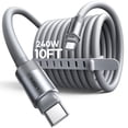 thumbnail image 1 of Cable USB-C LISEN de 3 m, 240 W, carga rápida, silicona, 1 of 9