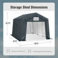 thumbnail image 2 of Alpha Joy 10 x 15 x 8.7ft Outdoor Storage Shed Heavy Duty Portable Carport Canopy Shelter, for Bike, Motorcycle, Garden Storage, 2 of 8