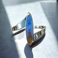 thumbnail image 7 of Sterling Silver Ellipse Cuff Bracelets with Resin | Orange, Purple, Blue | Handmade Jewelry, 7 of 7