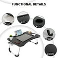 VINAUO Portable Folding Laptop Desk with Cup Holder, Collapsible