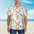 thumbnail image 2 of Pofeuu Geometric Spots Print Hawaiian Shirt for Men Sleeves Casual Button Down Summer Beach Dress Shirts T-Shirts,XX-Large, 2 of 7