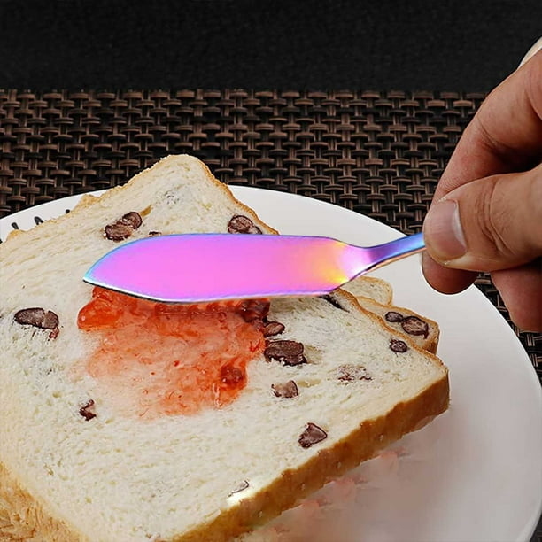 Xihbxyly Cuchillo para Crema con Revestimiento de Titanio, Espátula Duradera de Acero Inoxidable 410, Filo Suave, Multifuncional para Hornear y Cocinar, Mango Cómodo, Utensilio Esencial de Cocina, 1