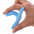 thumbnail image 2 of Juguetes para bebés, dientes de cactus y cepillo de dientes de silicona para bebés, juguetes sensoriales para bebés, elementos esenciales para bebés, 1 paquete (azul) JAMW Sencillez, 2 of 2