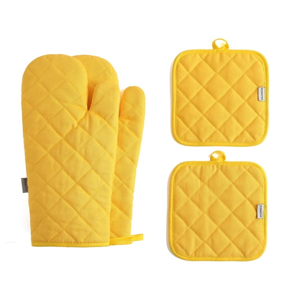 Juego de guantes de cocina y soportes para ollas M MIAOYAN, altamente resistentes al calor