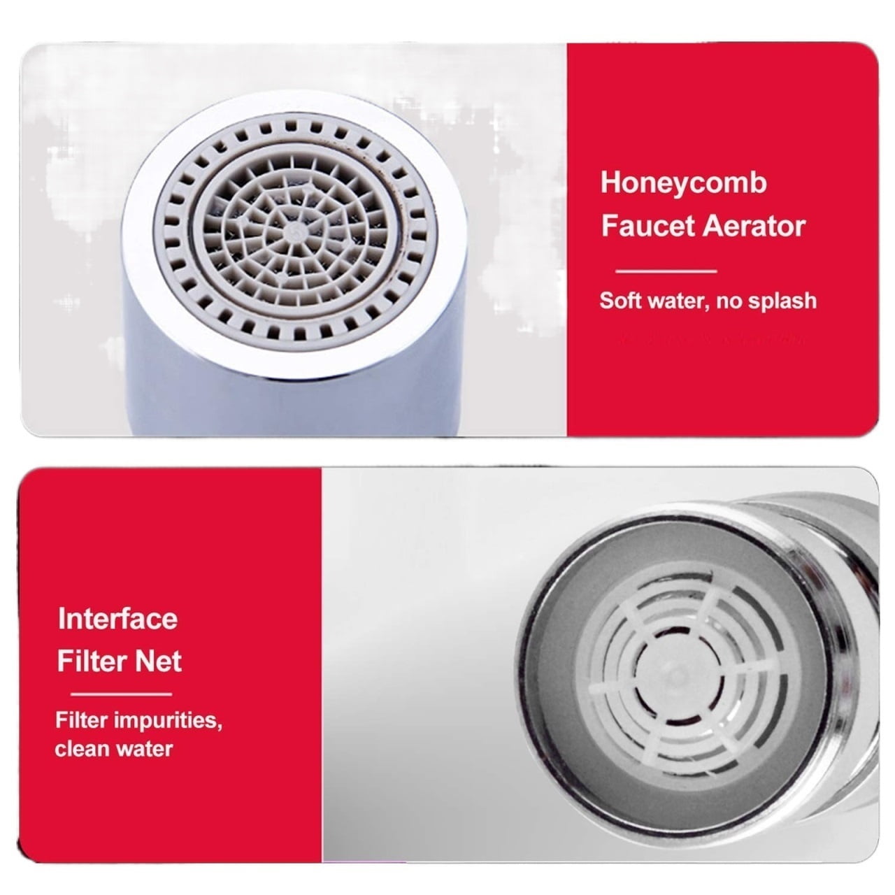 Faucet Aerator Kitchen water filter Sprayer adjustble big angle Kitchen Sink accessories Dual Brass Swivel Ball Tap Convenient ,Easy to Use