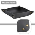 thumbnail image 5 of Leather Tray Foldable Table Catchall Storage Box Jewelry Key Coin Top Organizer, 5 of 6
