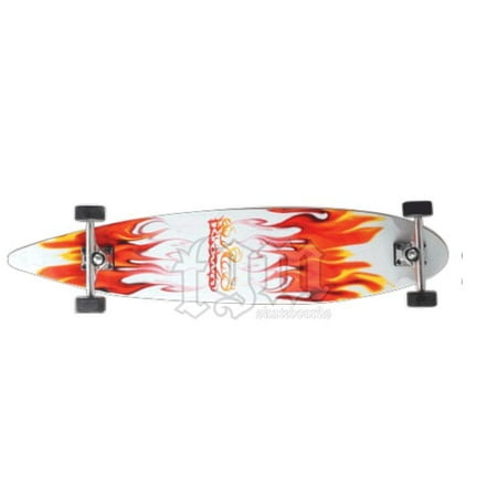 Krown Pintail Longboard Red/White Flame 9