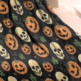 thumbnail image 3 of Skull Pumpkin Halloween Pattern Blanket,Comfortable Soft Flannel Throw Blanket,All Season,Warm Lightweight Blankets for Sofa Bed Couch Living Room Chair,50"x60", 3 of 4