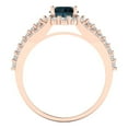 thumbnail image 4 of Clara Pucci 14K Rose Gold 1.83ct LondonBlueTopaz Halo Ring for Women, 4 of 8