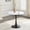 Black +White, variant on Round Tulip Bistro Dining Kitchen Table with Metal Pedestal Base Thickened Tabletop for Small Places, Living Room, Cafe
