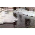 thumbnail image 2 of Thaulow, Fritz 24x16 White Modern Wood Framed Museum Art Print Titled - Thawing Ice: The Lysaker River, 2 of 4