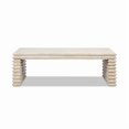 thumbnail image 4 of Veda 55" Stacked Geometric Waterfall Coffee Table White Reclaimed Pine Wood, 4 of 10