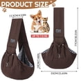thumbnail image 2 of shuaien Dog Carrier Sling, Hand-Free Widened Shoulder Straps Puppy Carrier, Puppy Sling Carrier with Storage Pocket Maximum Load 16 Lbs for Small Dogs Cats Travel Outdoors, 2 of 7