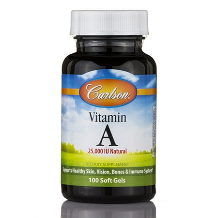 La vitamine A naturel 25 000 UI - 100 gélules par Carlson Labs
