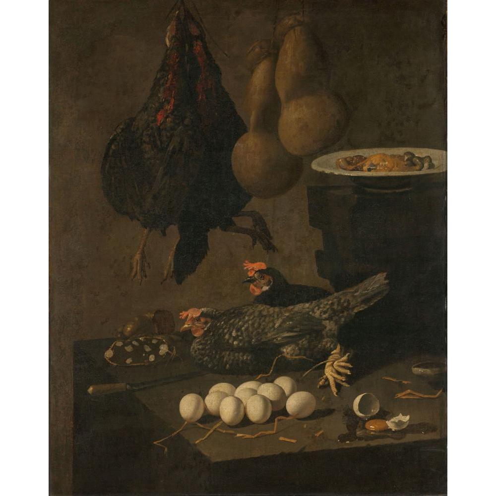 Giovanni Battista Recco 20x24 Black Modern Framed Museum Art Print Titled - Still Life with Chickens and Eggs (1640 - 1660) - image 3 of 5