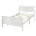 thumbnail image 4 of Holaki Wood Twin Size Bed with Headboard & Footboard for Kids, White, 4 of 7