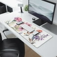 thumbnail image 2 of Chic Flower-Print Extended Gaming Mousepad - Aesthetic Desk Mat, XXL Keyboard & Mouse Mat - Desk Decor Protector, Ideal for Women, Girls & Gamers - 31.5x11.8 Inch, 2 of 7