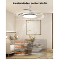 thumbnail image 5 of Ventilador De Techo Moderno Con Luz Y Control Remoto 42'' Belug, Blanco, 5 of 5