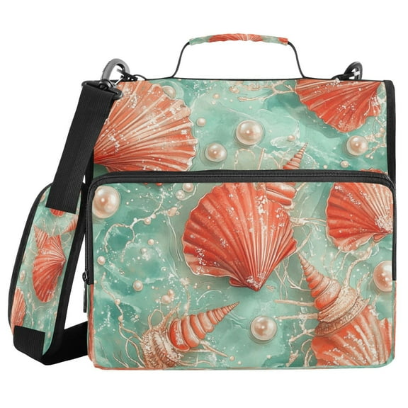 YAZAOO Zipper Binder trapper keeper Documents Organized Design Marine Tapestry Printed