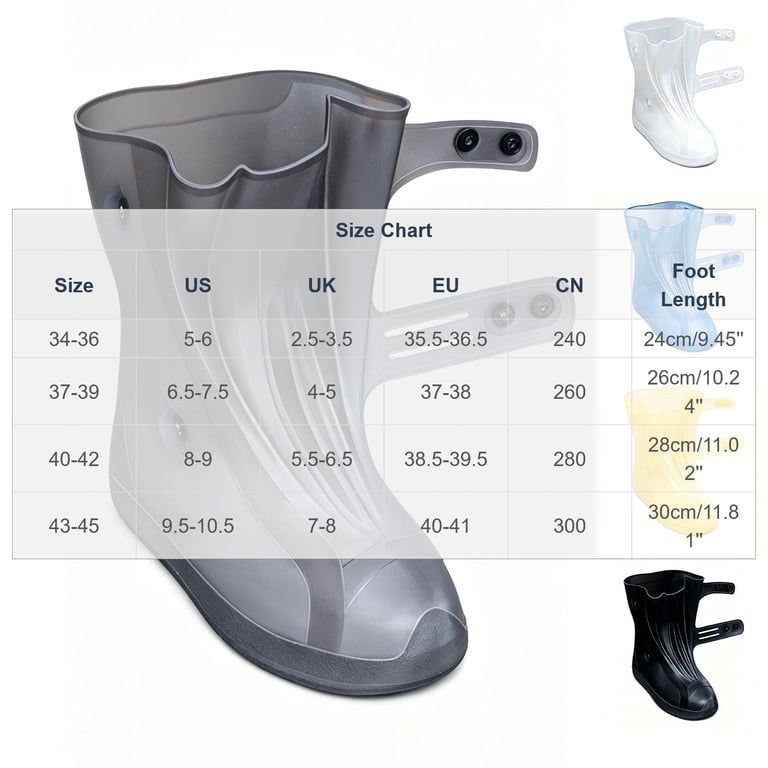 Transparent Mid-Calf Waterproof Shoe Covers Non Slip Round  display picture 3