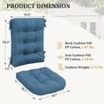 thumbnail image 7 of FUNDAZE Outdoor Chair Cushion, 47"L x 19.9"W 1 Piece Cushion W/ Ties for Indoor Outdoor Rocking Chairs, Dark Blue, 7 of 7