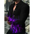 thumbnail image 1 of Cárdigan de lujo de moda de fiesta para hombre, camisa de solapa con botones para hombre, camisa informal con estampado de manga larga, ropa de diseñador para hombre, 1 of 6