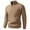 Khaki, variant on uikmnh Mens Sweater Half Zip High Neck Pullover Sweater Coat Soft Warm Knitted Top Casual Winter Wear Comfortable Lined Jacket Size:3XL
