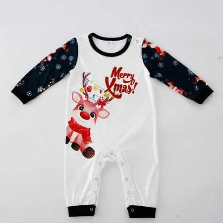 

Pants Clearance Trendyable Christmas Print Family European And American Pajamas Parent-Child Suit White 80