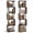 Rustic Brown, variant on Costway 2 PCS S-Shaped Bookshelf 5-Tier Geometric Bookcase Corner Display Shelf for Home Black